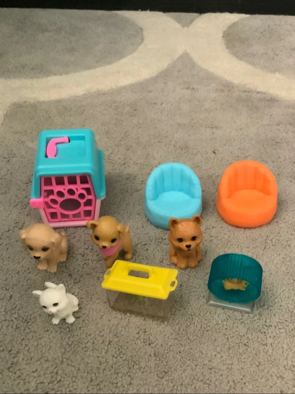Barbie Pink and Blue Pet Care Playset with Doll and Pets